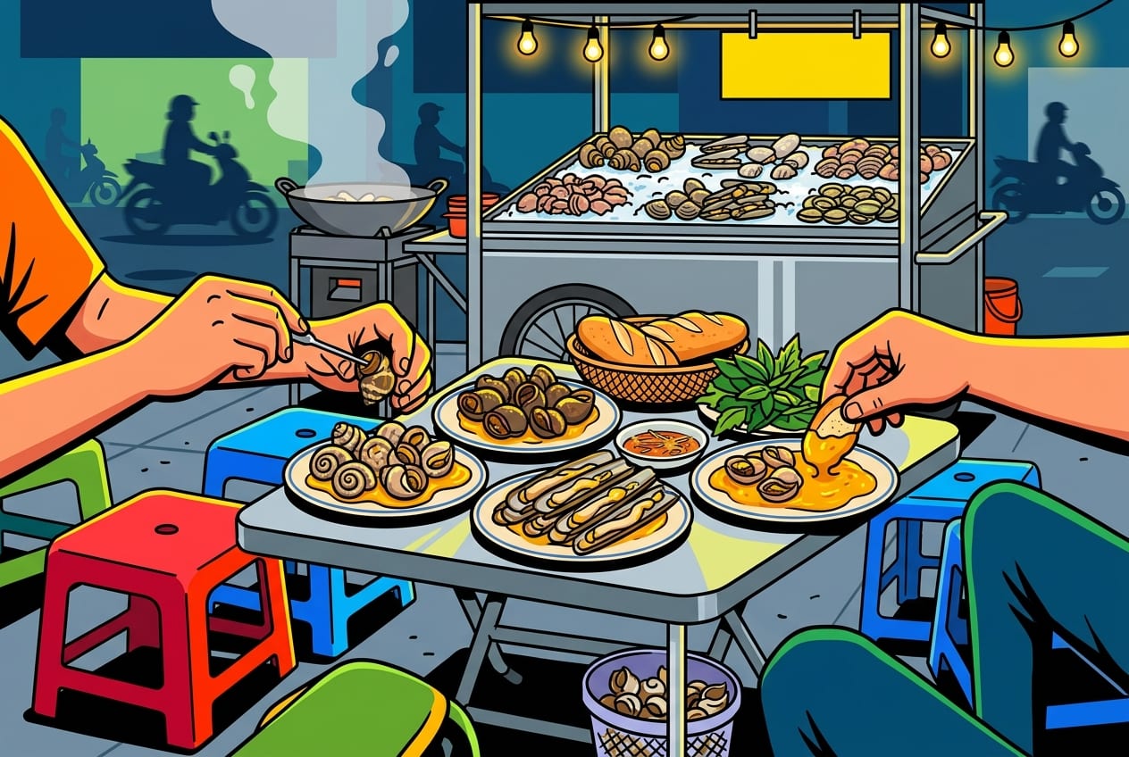 Why is Saigon obsessed with eating snails on tiny plastic stools?